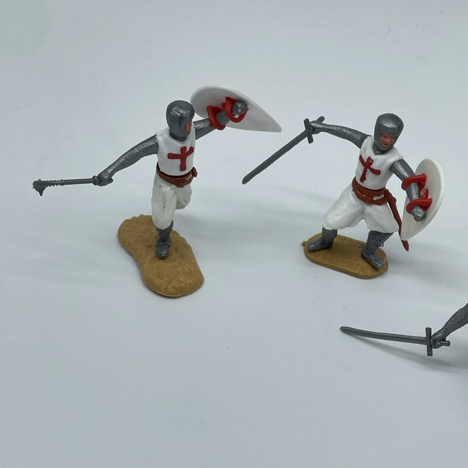 Timpo Caballeros Cruzados Medievales Lote De 4 De Colección Foto 3 de 4