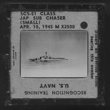 Japanese SCS-51 Class Sub Chaser US Navy Recognition Training 35mm slide 1945