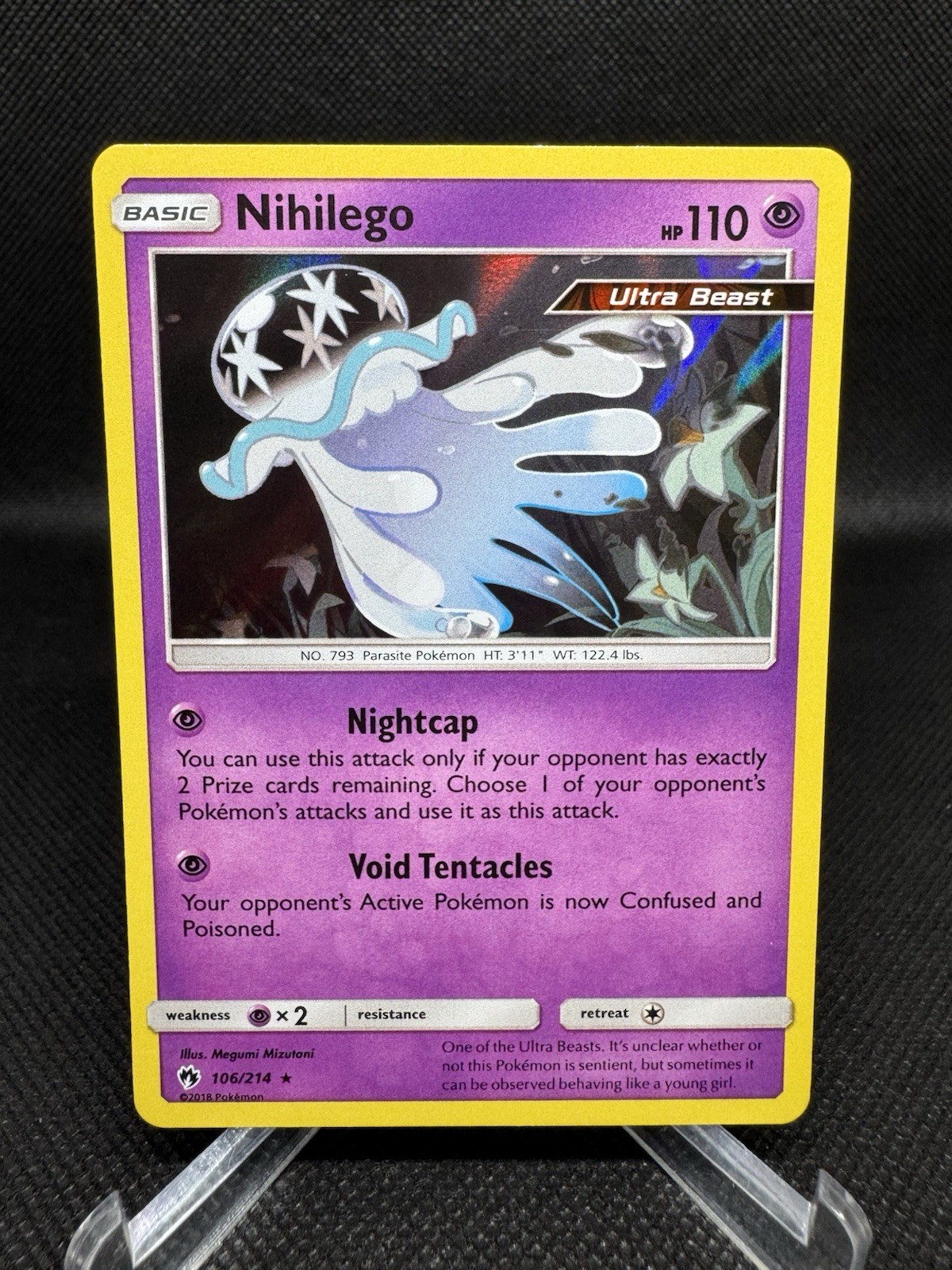 Nihilego 2018 Pokemon 106/214 Holo Rare Lost Thunder Holo LP