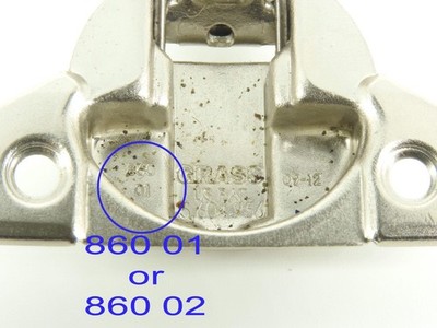 02: 　Lay Flat Grass 860-01 & 860-02 Soft Close flat plate Replacement hinge-NEW