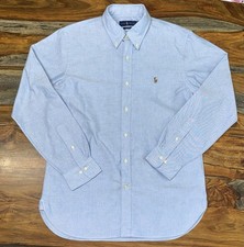 Polo Ralph Lauren Custom Fit Oxford Button Down Dress Shirt Chambray Men  s 16.5