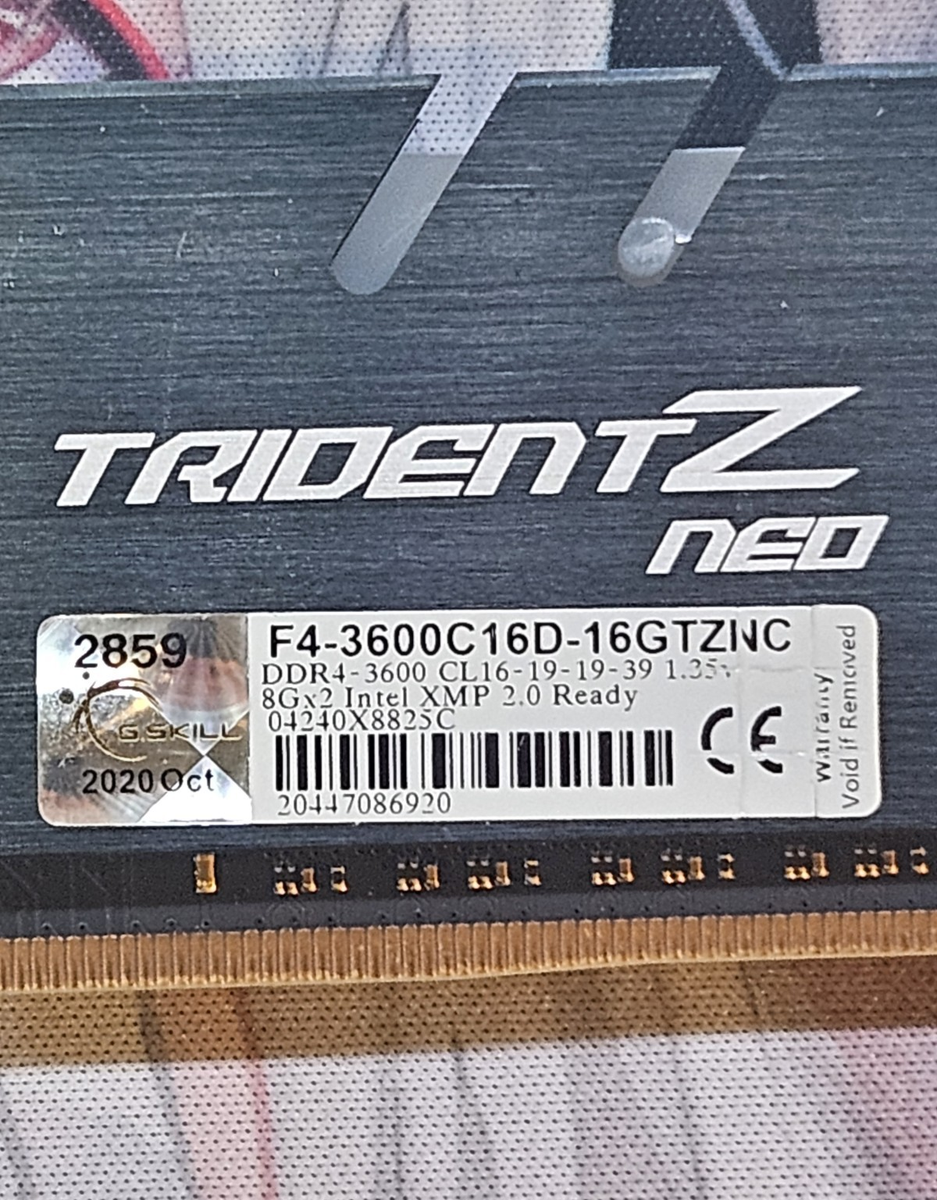 G.SKILL Trident Z Neo 1x8GB DDR4 3600MHz CL16 RAM F4-3600C16D