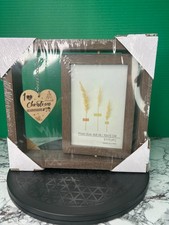 Grandparents 1st Christmas Photo Frame with Heart Ornament Keepsake Gift New