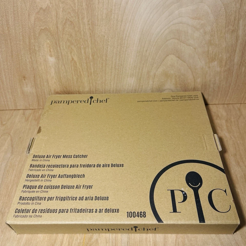 Fritadeira a ar Pampered Chef Deluxe apanhador de bagunça 100468 malha fina e silicone caixa aberta - Imagem 2 de 4