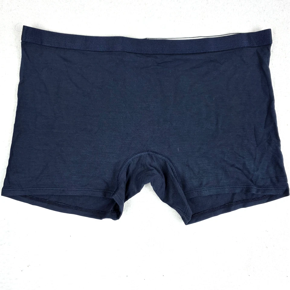 Paquete de 3 bragas íntimas Quince Micromodal para niño talla mediana azul Foto 2 de 4