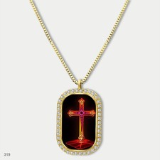 Stunning Colorful Jesus Christ Crucifix Cross Fashion Pendant Necklace Chain Ima