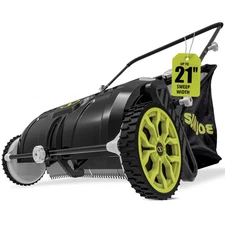 Sun Joe SDJ601LS | 21in Manual Leaf Sweeper | 22Gal Collection Bag (Refurbished)