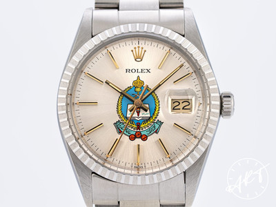 *RARE* 1985 Rolex DateJust King Khalid Military Academy Dial Watch 16030 w/ B&P