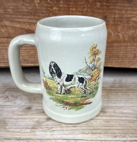 Vintage McCoy Stoneware Mug Cocker Spaniel Hunting Dog