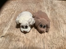 2 Vintage Mini Pound Puppies Puppy Dog L plush Sx