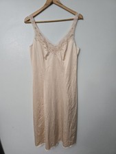 Vtg Maidenform Slip Dress Womens 36 Wise Buys Full Lace Silky Nylon