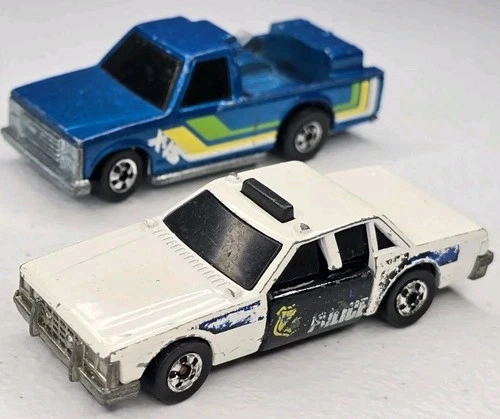 Hot Wheels Blackwall Lot Of 2 Crack-Ups State Police Cruiser & X15 Truck Vintage