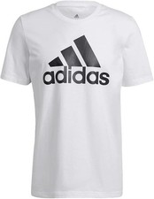NWT Mens Adidas Essentials Big Logo White T-shirt GK9121 SZ S