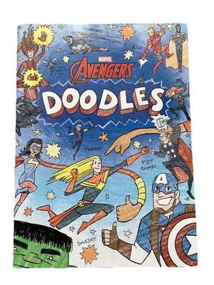 Marvel Avengers Super Heroes / Villains Doodle Colouring Book - New 