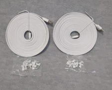 2 Pack Power Extension Cable 20ft USB Flat Camera Charger Cord Wyze Compatible