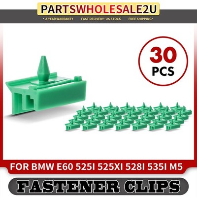 30Pcs 6mm Nylon Rocker Panel&Wheel Housing Trim Cover Clips Retainer for BMW E60