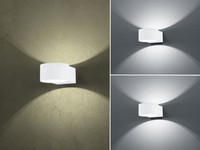 2Er Set Trio Wandleuchten Lacapo Weiß Uplight Downlight Led, Wandlampe Wohnraum