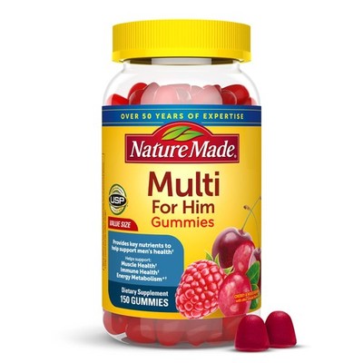 Nature Made Multi for Him, Mens Multivitamins 150 Count (Pack of 1), Red