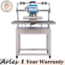 16"x24" Up-Slide Pneumatic Dual Platen Heat Press Machine 2 Infrared Positioning