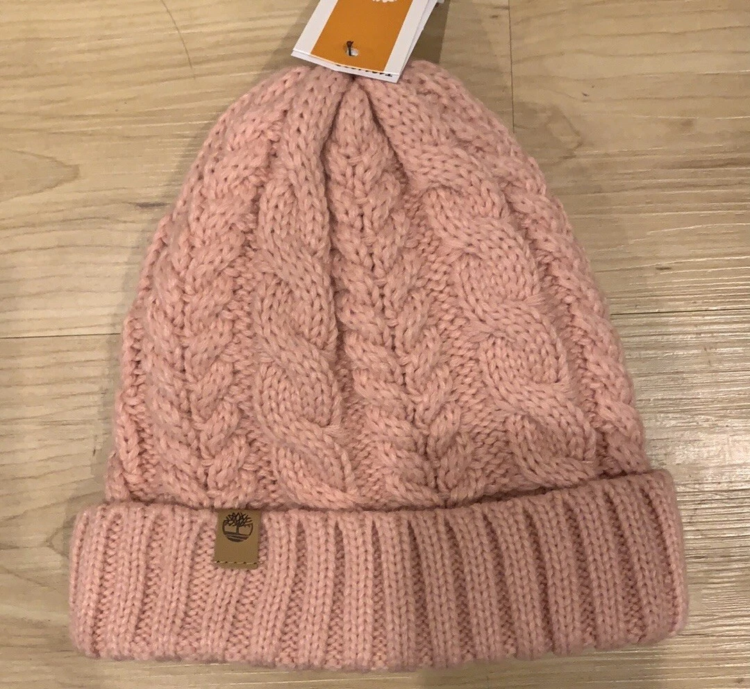 Women\'s Timberland | eBay Lined Faux Pink Fur Cable Beanie Knit Cuff