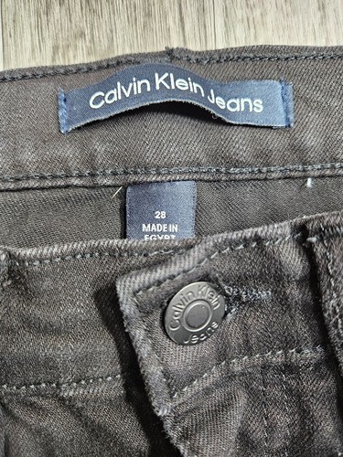 Calvin Klein Womens Size 28 Pockets High Rise Skinny Black Grey Denim Jeans - Picture 4 of 11