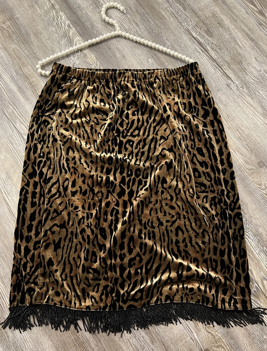Leopard top skirt 90s
