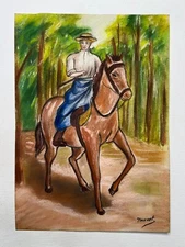 Édouard Manet Drawing on paper (Handmade) signed and stamped mixed media.