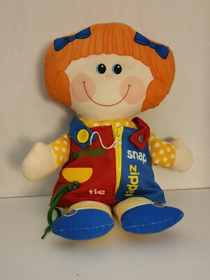 doll baby toys with zippers and buttons