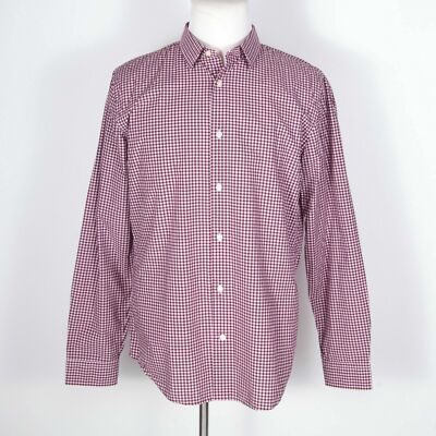 MINT Vince Red/Pink Gingham Check Button Front Shirt Large