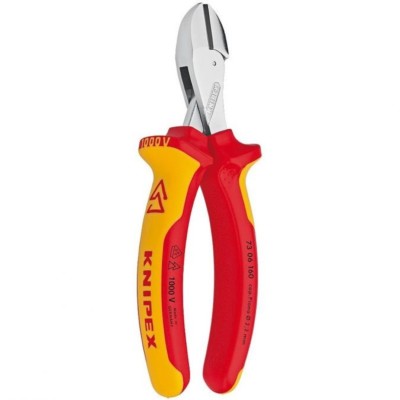 Knipex 6.25'' Insulated X-Cut Diagonal Cutters 40% Less Effort Required