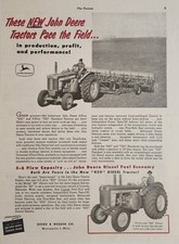 1956 Print Ad John Deere 5-Plow 720 Tractor & 820 Diesel Deere & Webber Minn,MN