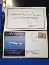 Concorde Flown Cover Queens Flight Riyadh Saudi Arabia to Bahrain 1979 - G-N94AB