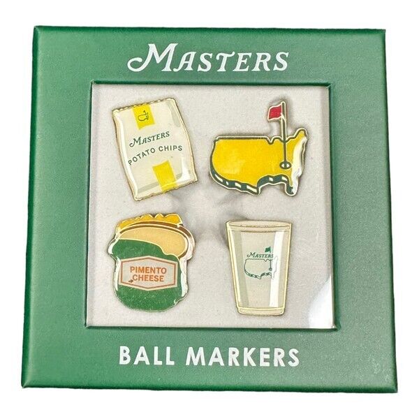 Masters 4-Pack Concessions Icons Ball Markers Set Augusta National Golf