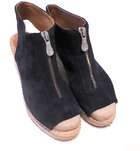 navy open toe espadrilles