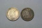 1887 & 1887-S Seated Liberty Dimes, Fine Condition  - C7673