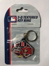 MLB Baseball St Louis Cardinals Team Logo 3-D Textured Keyring
