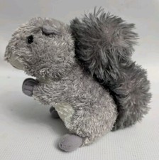 Squirrel Plush Gray Stuffed Animal Hands Together Small