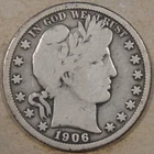 1906-D Barber Half Dollar 50c VG As Pictured