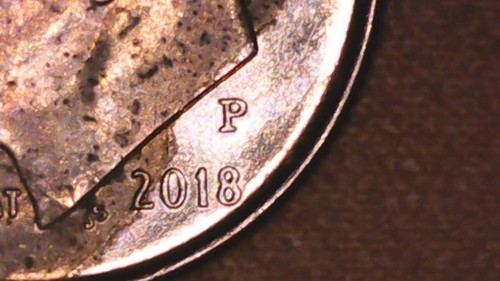 2018 P Roosevelt Dime DDR, clipped die, partial obv improper annealing, #DI-017 - Picture 7 of 14