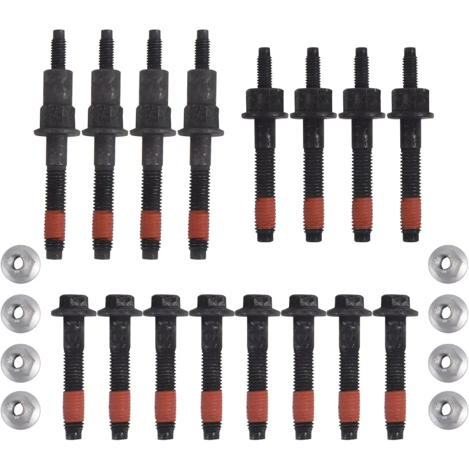Kit de herrajes de perno colector de escape tuerca de perno para Dodge Chrysler Jeep 1999-09 4,7 L Foto 4 de 4