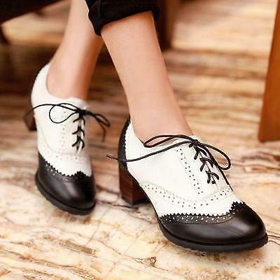oxfords block mid heels Shoes 