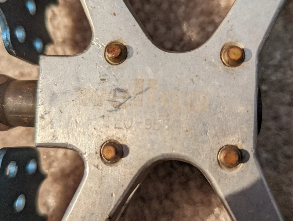 Педали Wellgo BMX Bear Claw LU-953 9/16 дюйма для шатунов 3 штуки синие - Изображение 4 из 4