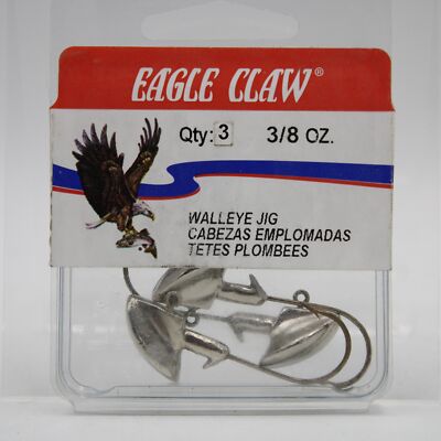 Eagle Claw Walleye Jig Head Hooks ECJH38-NICK