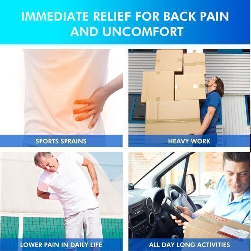 Back Brace for Lower Back Pain Relief Sciatica Breathable Lumbar Support Belt UK - Picture 5 of 11