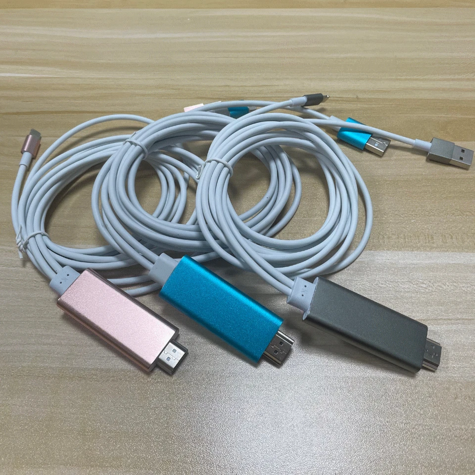 Adaptador HDMI Cable Espejo Teléfono Digital a TV HDTV para iPhone 12 XR 8 7 iPad Foto 2 de 4