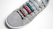 Strass Sneakers Schuh Schnallen Dekoration Schmuck Schn&uuml;rsenkel Deko gold silber