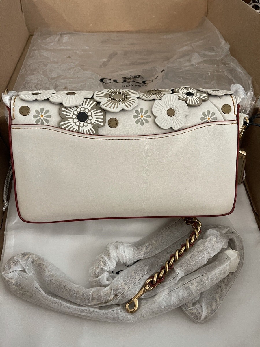 COACH 1941 Tea Rose Dinky CHALK & COACH Tea Rose Novelty Strap NWT