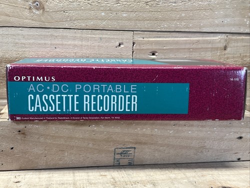 Optimus Cassette Tape Recorder CTR-108 Orig Box + 2 Blank Tapes, AC/DC portable - Picture 14 of 16