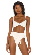 WeWoreWhat Vintage Bra Bikini Top Off White Swim S NWOT 95