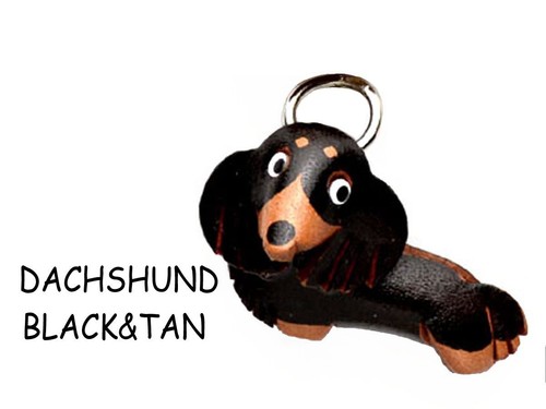 Marcador de dijes largo Dachshund B&T cuero perro *VANCA* hecho en Japón #61771 - Imagen 3 de 12